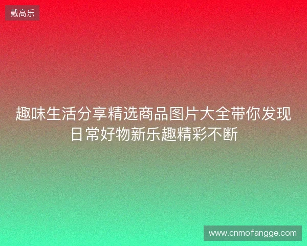 趣味生活分享精选商品图片大全带你发现日常好物新乐趣精彩不断